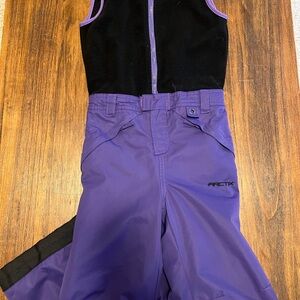 Arctix Kids Black and Purple Overalls